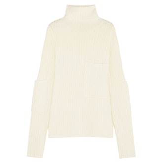 Ribbed-Knit Turtleneck Sweater