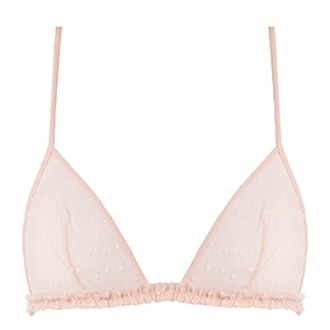 Plumetis Triangle-Cup Tulle Bra