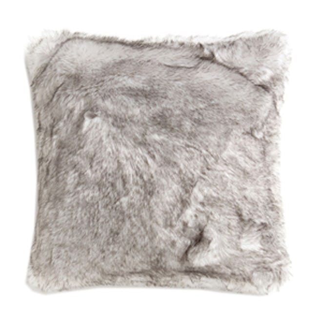 Grey Faux Fur Cushion Cover