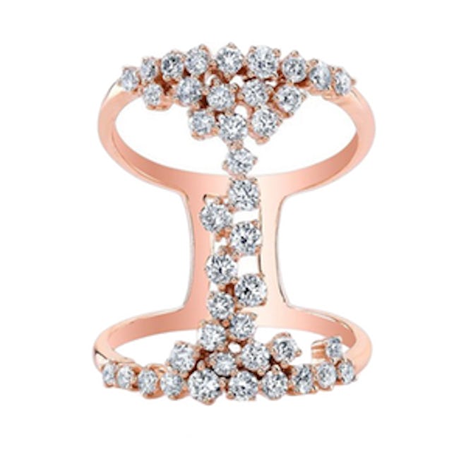 14KT Rose Gold Diamond Lace Ring