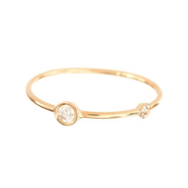 Double Diamond Stacking Ring