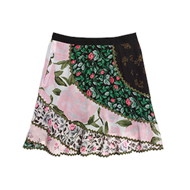 Mixed Print Circle Skirt