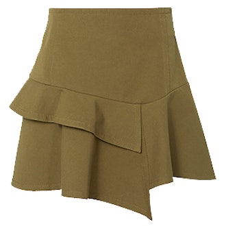 Asymmetric Ruffle Mini Skirt