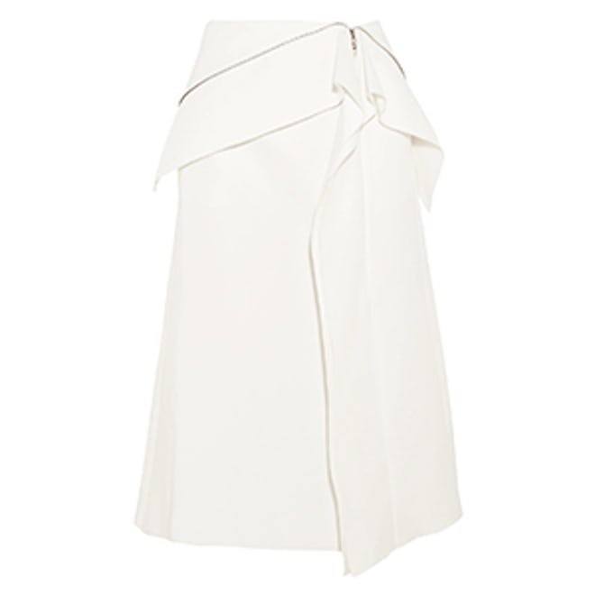 Axis Ruffled Cotton-Blend Skirt