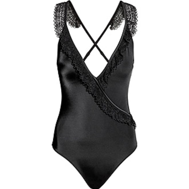 Swimsuit with Lace Details