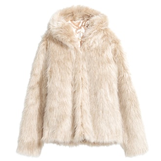 Hooded Faux Fur Jacket