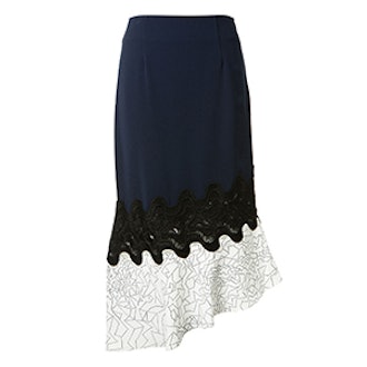 Navy Blue Midi Skirt