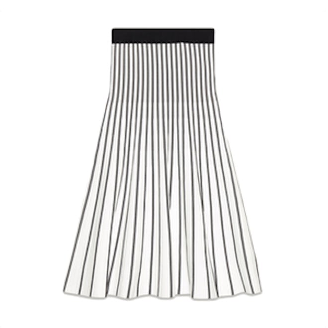 Jibralto Striped Knit Midi Skirt