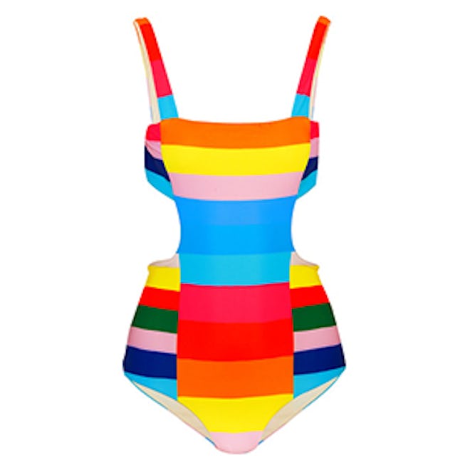 Vela Striped Cutout Swimsuit