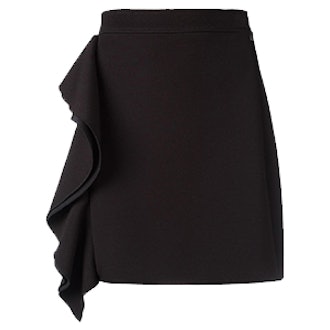 Ruffled Detail Straight Skirt