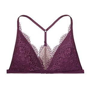 Buy Victoria's Secret Burgundy Purple Lace Unlined Balcony Bra