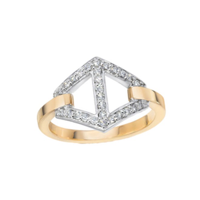 Keynes Signature Medium Diamond Hexagon Ring