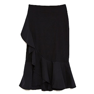 Contrast Skirt With Frills