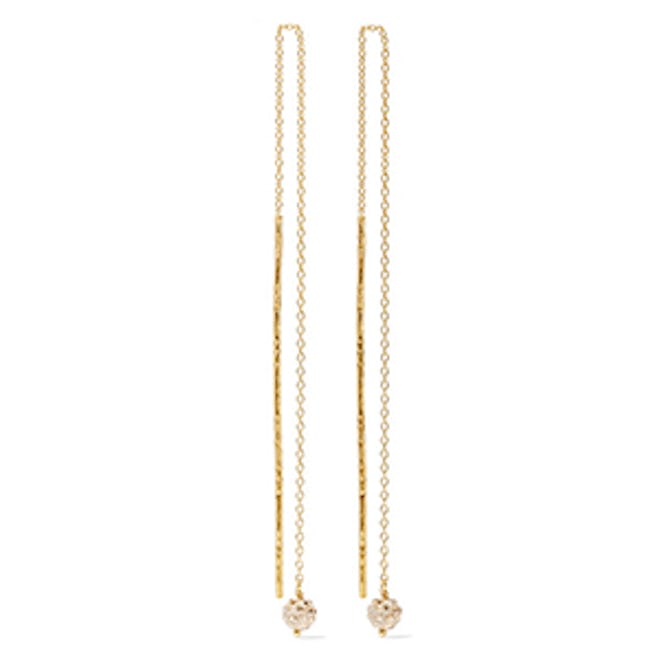 Gold-plated Swarovski crystal earrings
