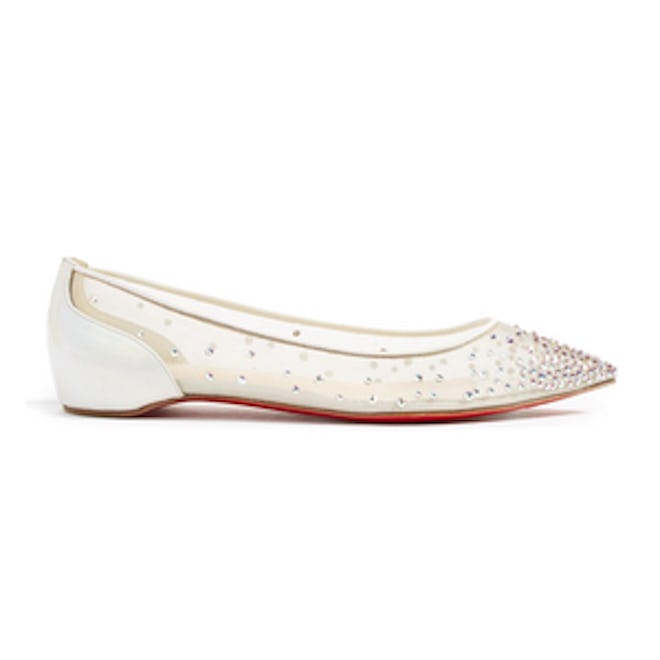 Follies Strass Pointy Toe Flat