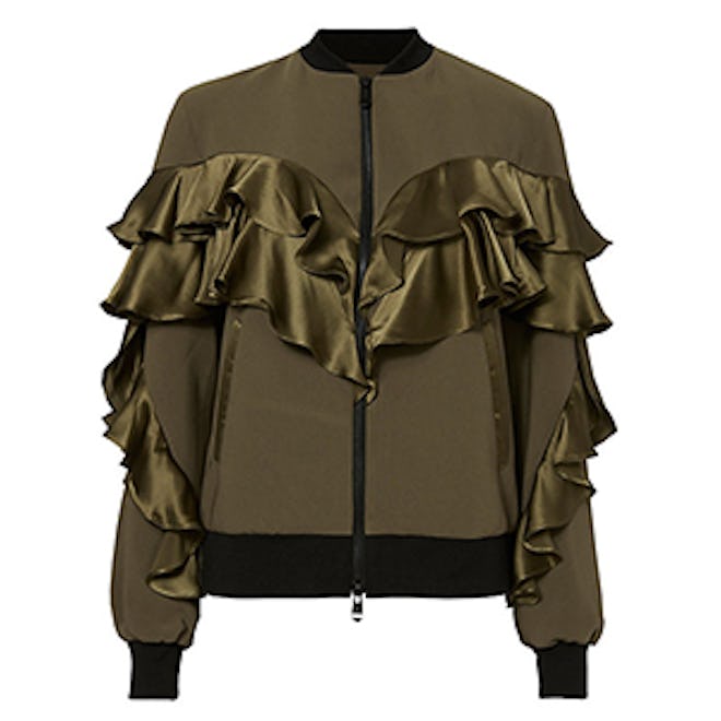 Leia Ruffle Bomber Jacket