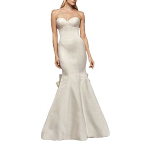 truly zac posen seamed satin wedding dress