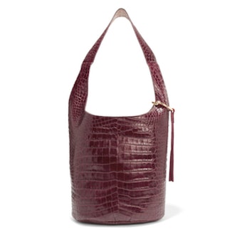 Finley Courier Croc-Effect Leather Shoulder Bag