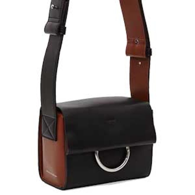Oversized Buckle Square Faux Leather Bag