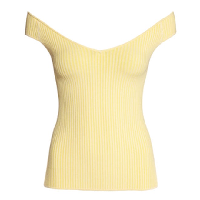 Yellow Ribbed Top