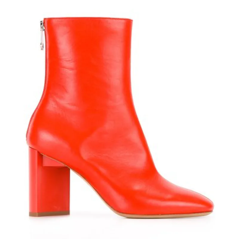 RED MARIA ANKLE BOOTS