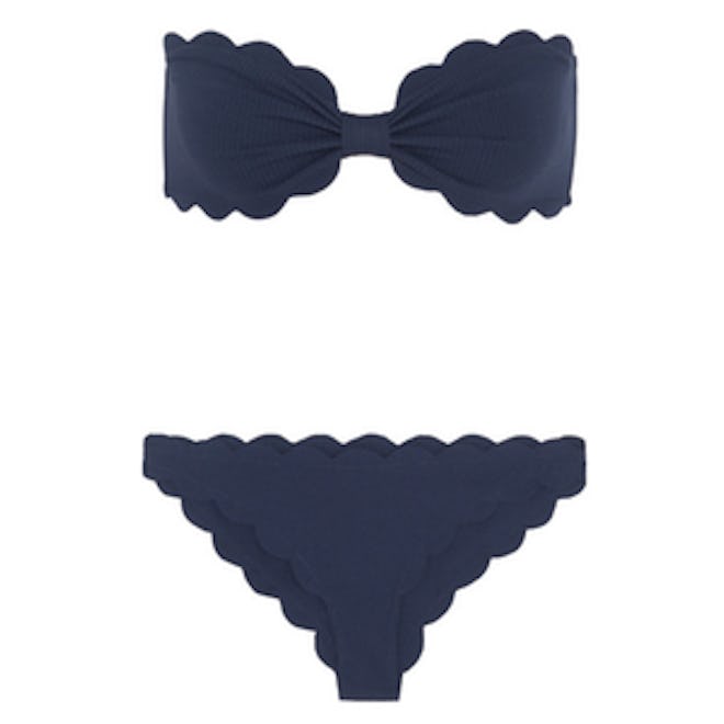 Antibes Scalloped Bandeau Bikini Top & Briefs