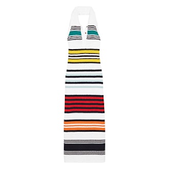 Striped Cotton Halterneck Maxi Dress