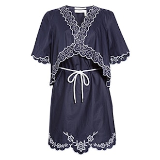 Embroidered Cotton Poplin Dress