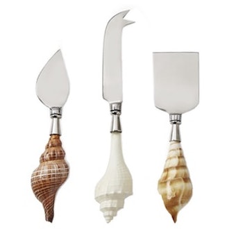 AERIN Seashell Cheese Knives, Set of 3