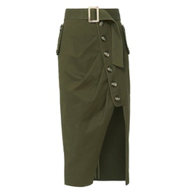 Military Button-Down Skirt