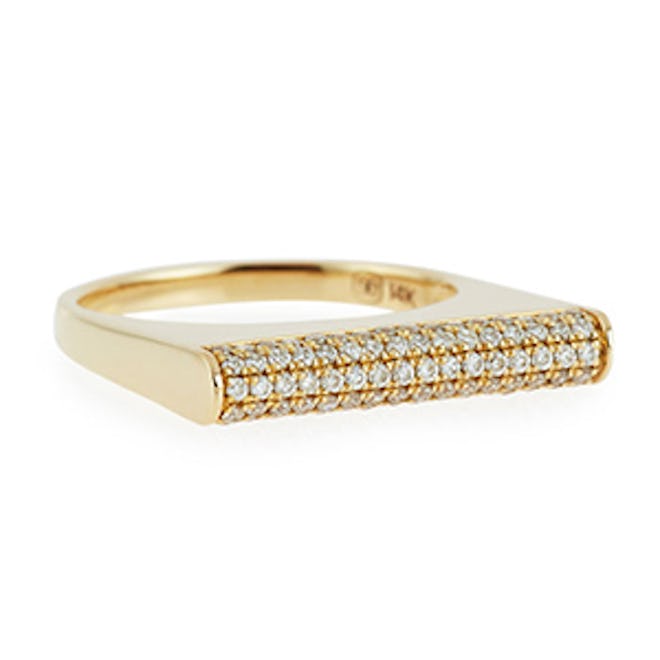 Pavé Diamond Bar Roll Ring