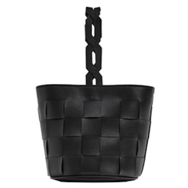 Geometric Bucket Bag With Braided Handle