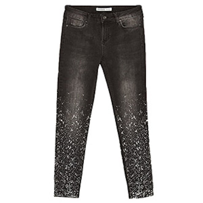 Mid-Rise Printed Jeans