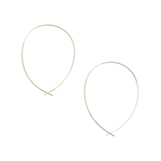 “Girls Night Out” Gold Round Wire Hoop Earrings