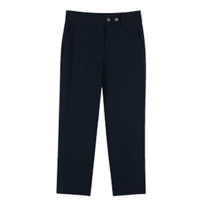 Tailored Crop Crepe Pants in Midnight