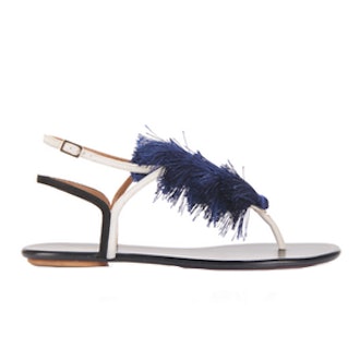 Tangier Tasseled Two-Tone Suede Sandals