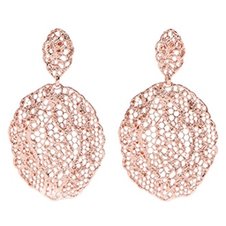 Lace Rose Gold-Plated Earrings