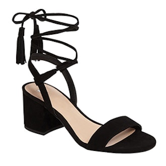 Karla Block Heel Ankle Wrap Sandal