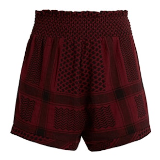 Scarf-Jacquard Cotton Shorts