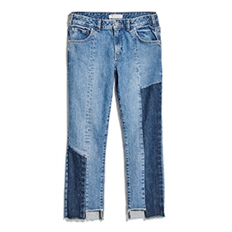 Patch Relaxed Straight Jeans