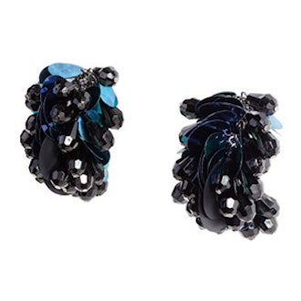 Sequined Clip Earrings
