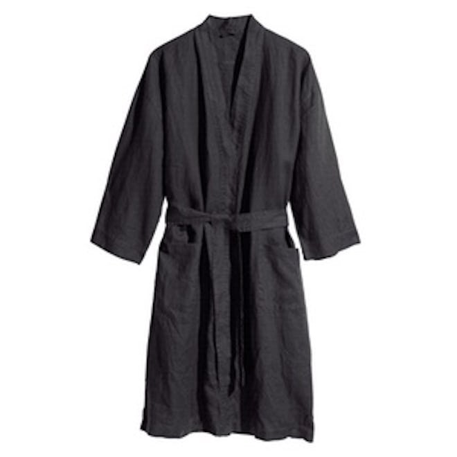 Washed Linen Bathrobe