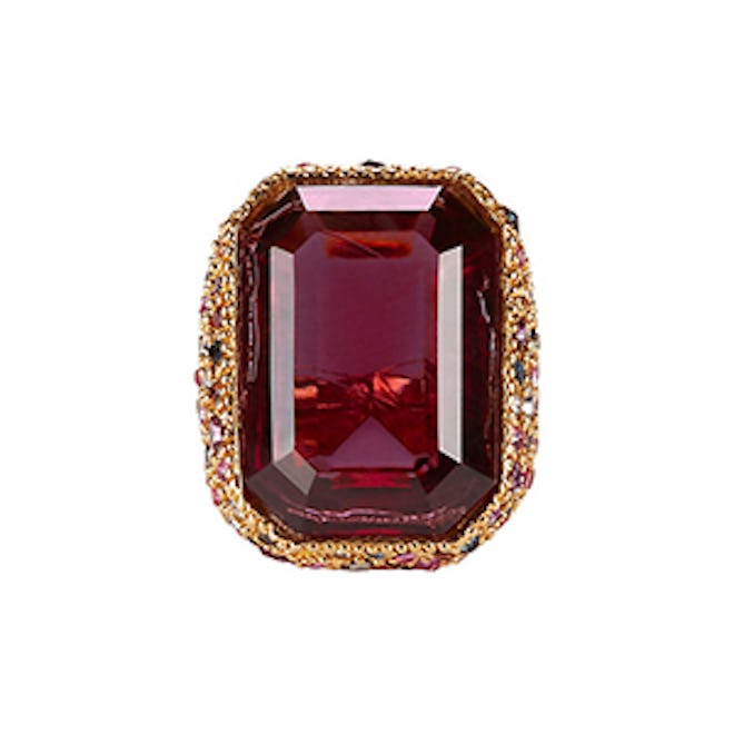 Red Crystal Cocktail Ring