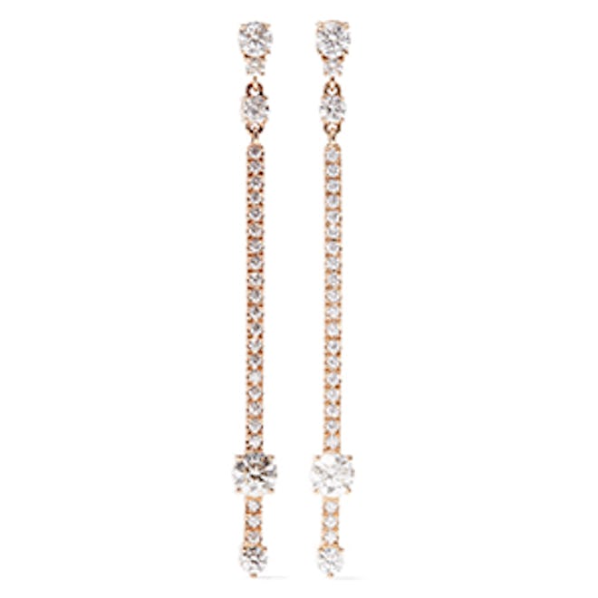 18-Karat Rose Gold Diamond Earrings
