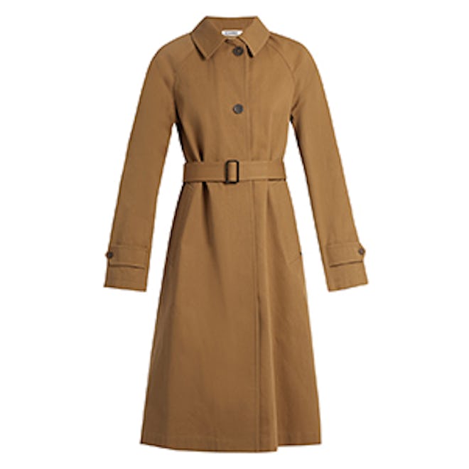 Croquet Single-Breasted Cotton Trench Coat