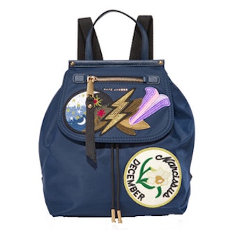Embellished Nylon Zip Pack Backpack