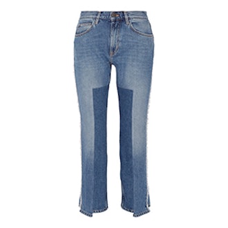 Jeanne Cropped Frayed Straight-Leg Jeans