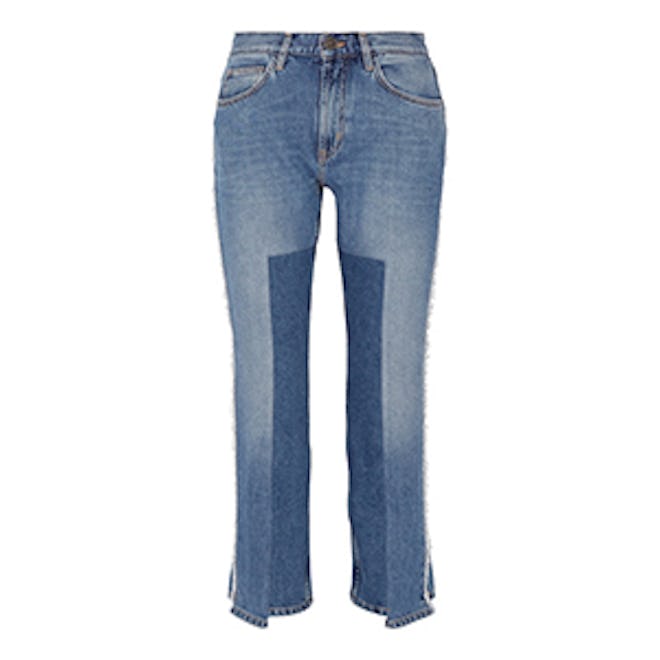 Jeanne Cropped Frayed Straight-Leg Jeans