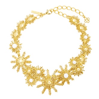 Gold-Tone And Faux Pearl Necklace