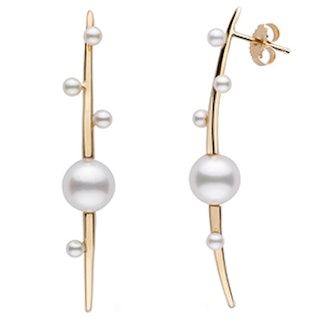 Petite Crescentic Earrings In 14k Yellow Gold